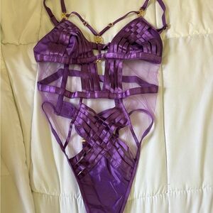 Elegant Purple Lingerie One Piece